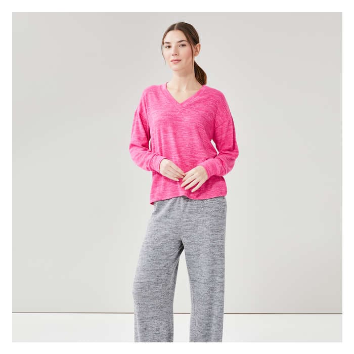 Women's Active V-Neck Pullover - Pink Mix